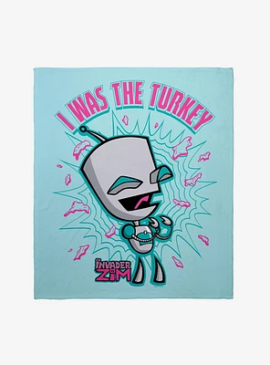 Invader Zim Gir The Turkey Throw Blanket