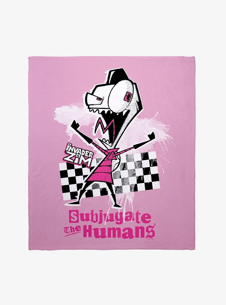 Invader Zim Subjugate The Humans Throw Blanket