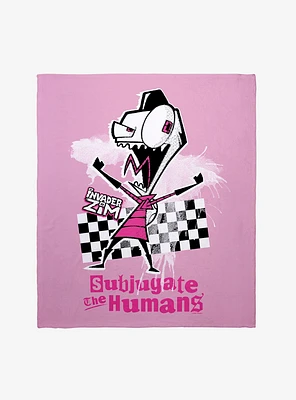 Invader Zim Subjugate The Humans Throw Blanket