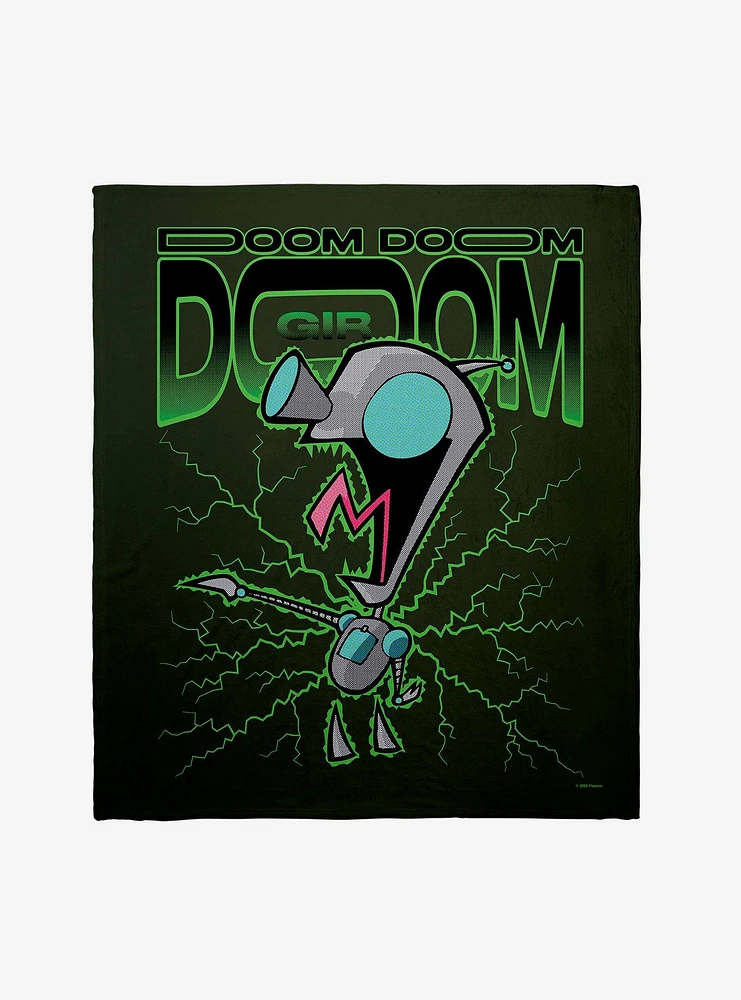 Invader Zim Gir Doom Throw Blanket