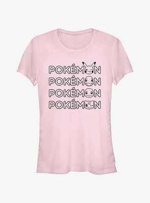Pokemon Starter Heads Logo Girls T-Shirt