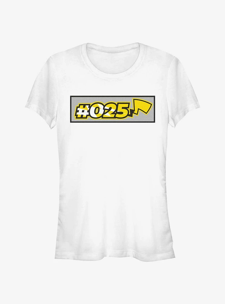 Pokemon Number 025 Pikachu Girls T-Shirt