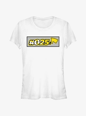 Pokemon Number 025 Pikachu Girls T-Shirt