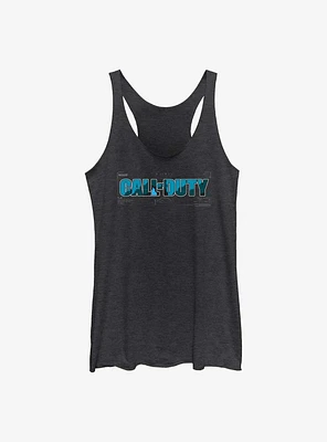 Call Of Duty Aqua Camo Girls Raw Edge Tank