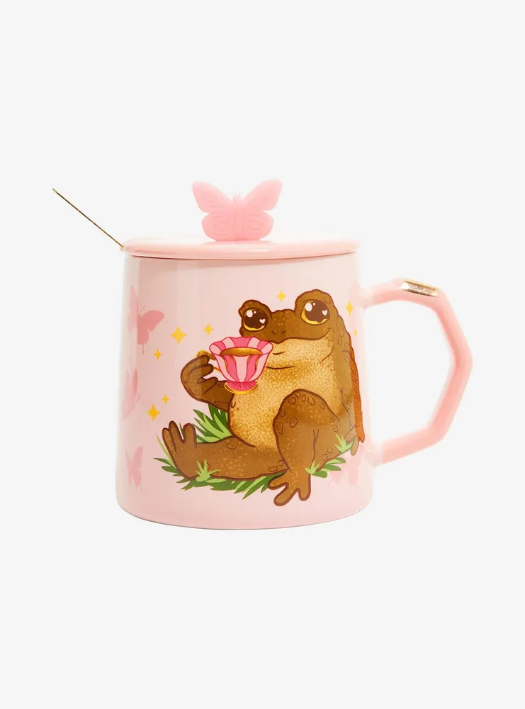 I Don't Care Butterfly Mug With Spoon & Lid By A Ziggies