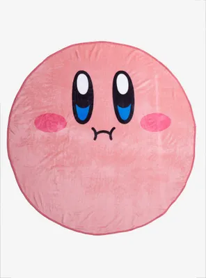 Kirby Face Circular Throw Blanket