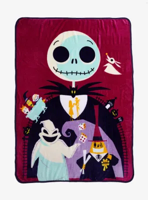 The Nightmare Before Christmas Group Throw Blanket