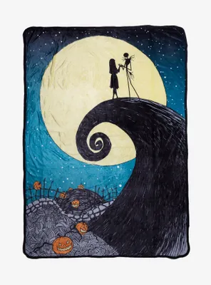 The Nightmare Before Christmas Spiral Hill Throw Blanket