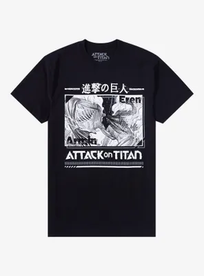 Attack On Titan Eren VS Armin Manga Panel T-Shirt