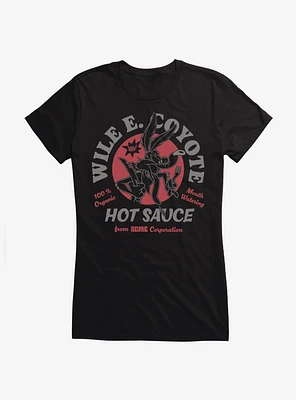 Looney Tunes Wile E. Coyote Hot Sauce Girls T-Shirt