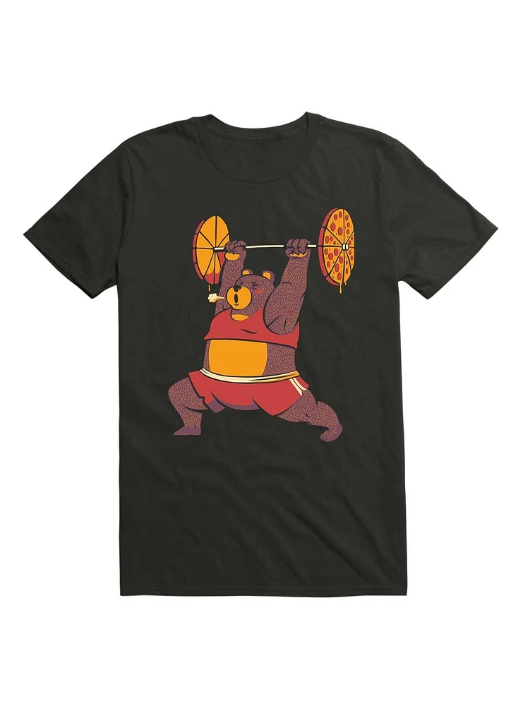 Squat Bear Gym I Love to Eat Pizza T-Shirt