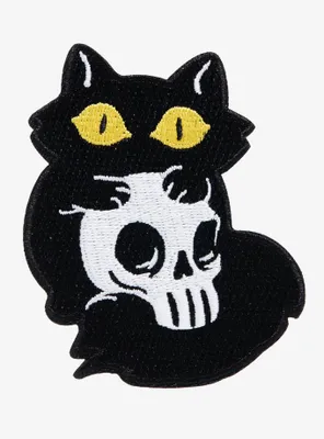 Black Cat With Knife Patch