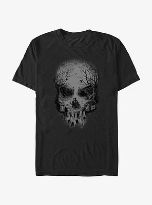 Disney Haunted Mansion Skull Graveyard Ghosts Extra Soft T-Shirt