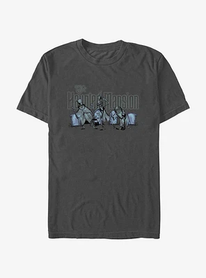 Disney Haunted Mansion Hitchhiking Ghosts Logo Extra Soft T-Shirt