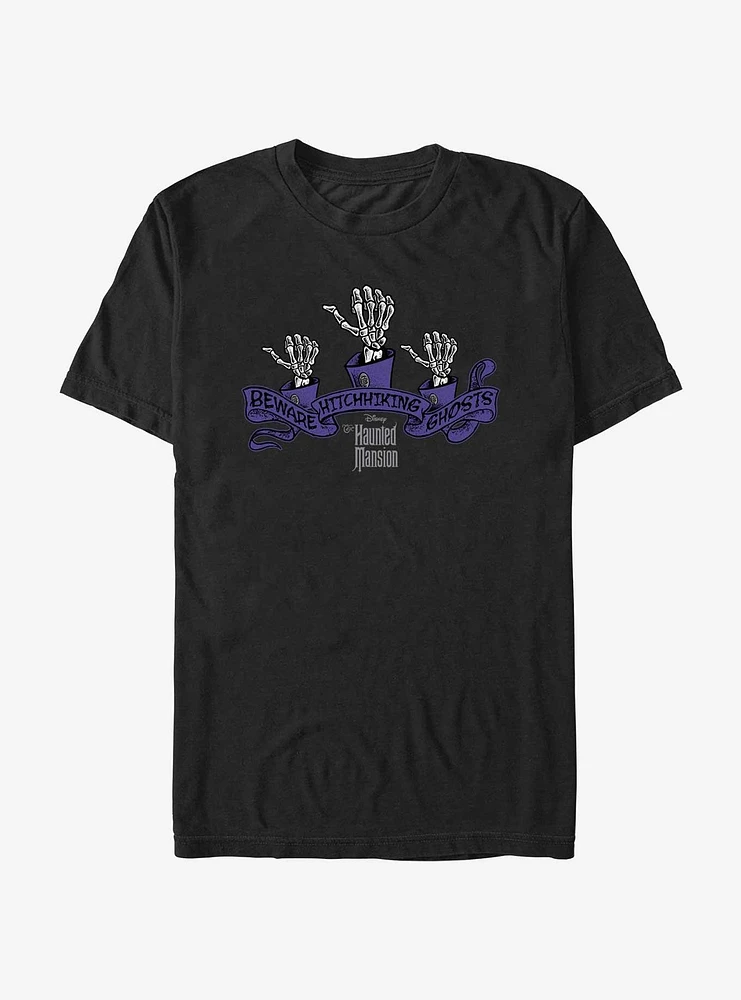 Disney Haunted Mansion Beware Hitchhiking Ghosts Extra Soft T-Shirt