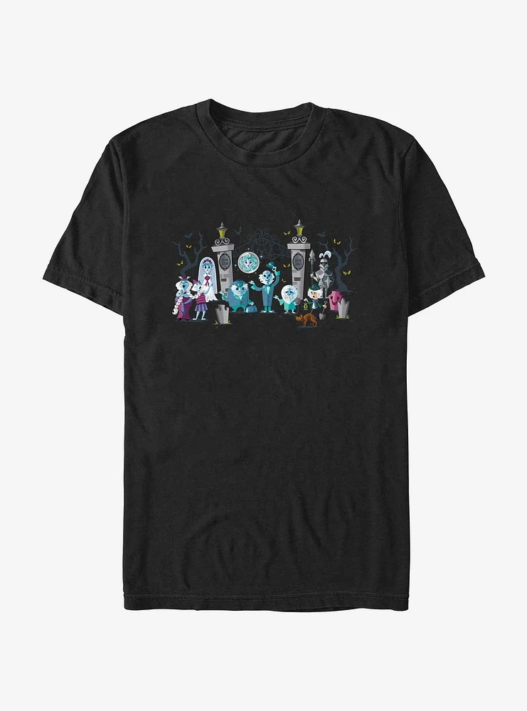 Disney Haunted Mansion Entrance Lineup Extra Soft T-Shirt