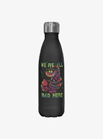 Disney Alice In Wonderland Cheshire We're All Mad Here Water Bottle