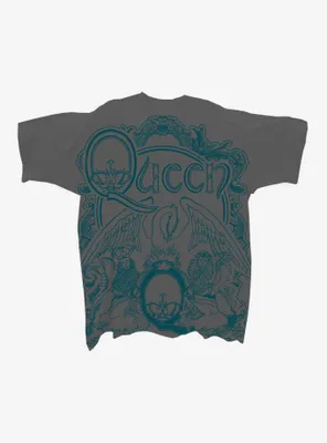 Queen Crest Jumbo Graphic Boyfriend Fit Girls T-Shirt
