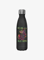 Disney Alice In Wonderland Cheshire We're All Mad Here Water Bottle