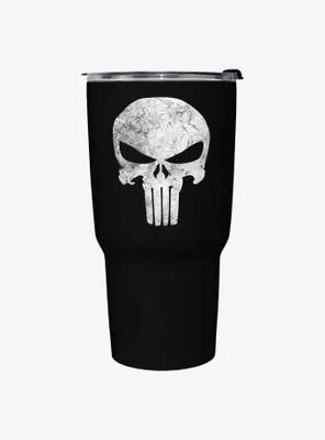 Marvel Punisher Distressed Skull Icon Travel Mug