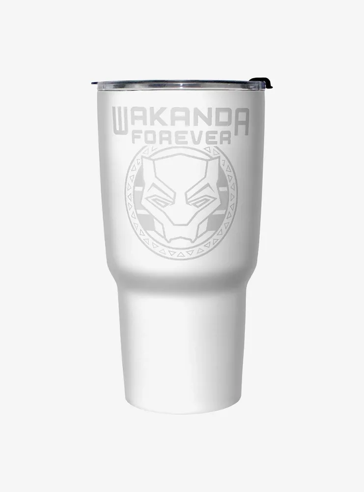 Marvel Black Panther Wakanda Forever Badge Travel Mug