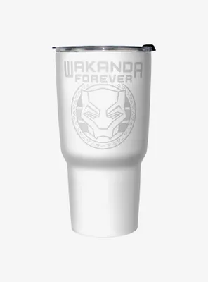 Marvel Black Panther Wakanda Forever Badge Travel Mug