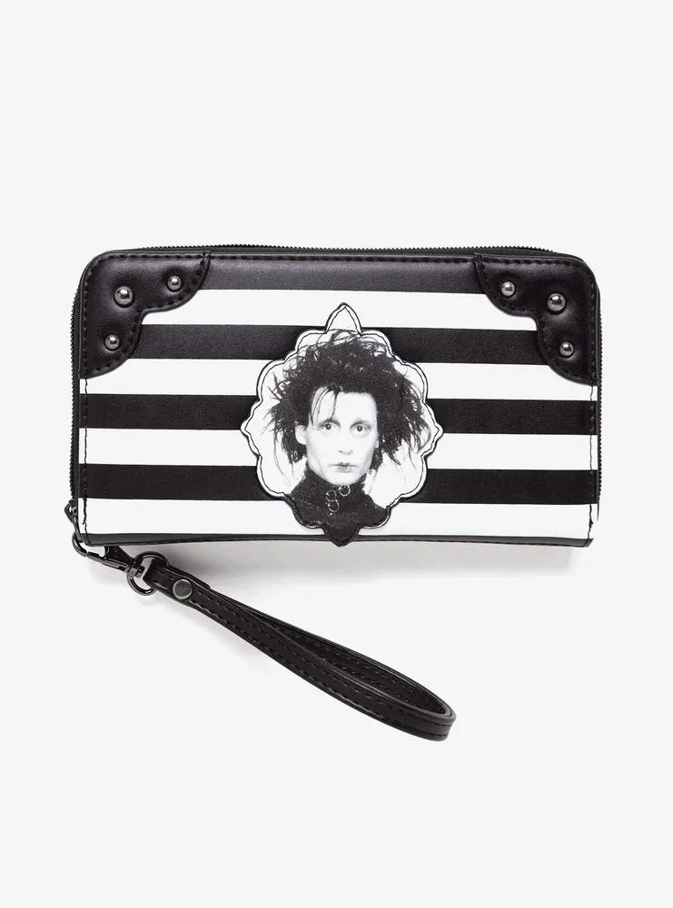 Rock Rebel Edward Scissorhands Stripe Zipper Wallet