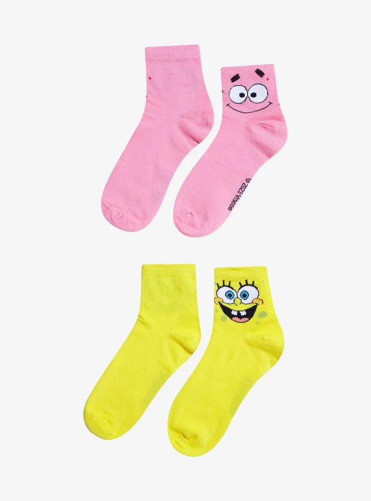 SpongeBob SquarePants Patrick & SpongeBob Crew Socks 2 Pair