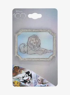 Loungefly Disney100 The Lion King Mufasa and Simba Sketch Lenticular Pin - BoxLunch Exclusive