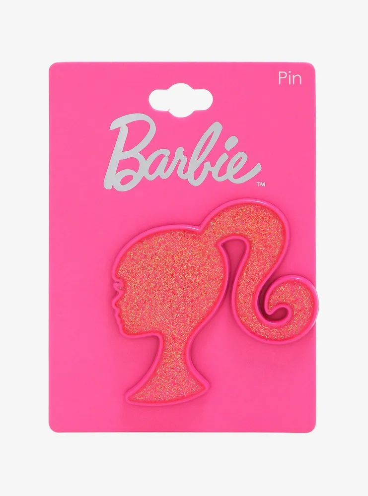 Barbie Silhouette Glitter Enamel Pin - BoxLunch Exclusive