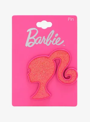 Barbie Silhouette Glitter Enamel Pin - BoxLunch Exclusive