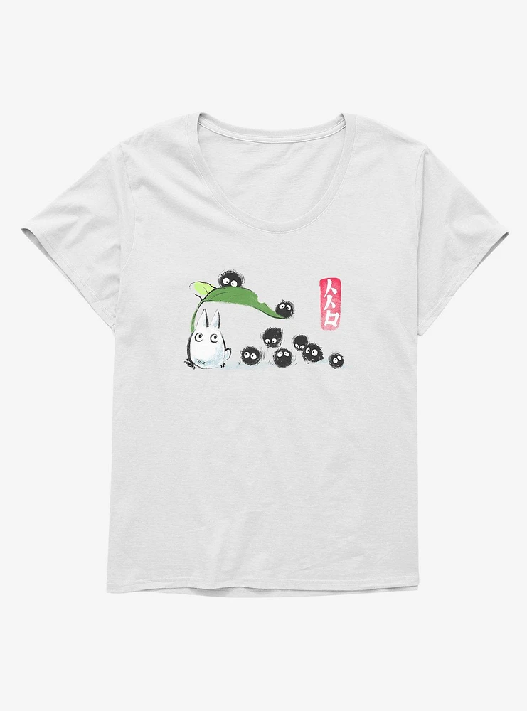 Studio Ghibli My Neighbor Totoro Soot Spirtes Follow Me Girls T-Shirt Plus