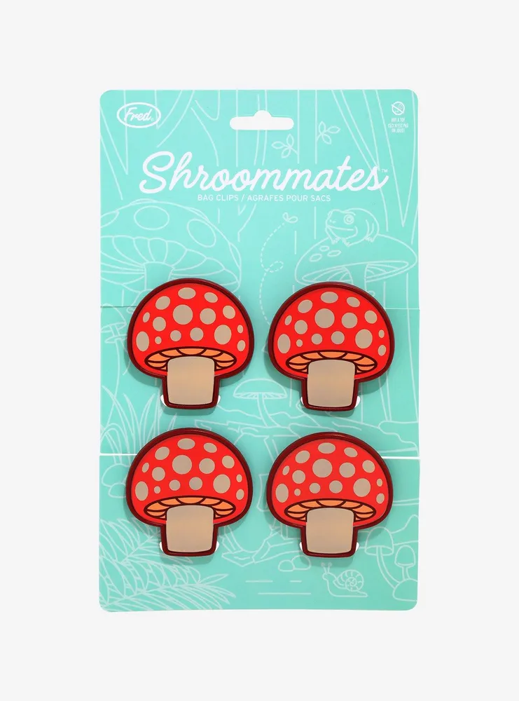 Shroommates Mushroom Spotted Bag Clip Set