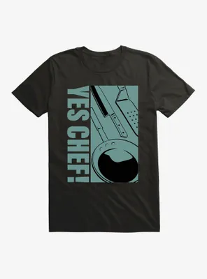 Yes Chef! Kitchenware Green Graphic T-Shirt