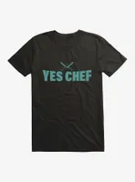 Yes Chef! Green Text T-Shirt