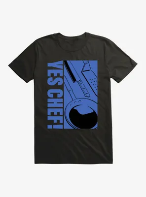 Yes Chef! Kitchenware Blue Graphic T-Shirt