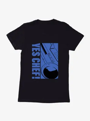 Yes Chef! Kitchenware Blue Graphic Womens T-Shirt