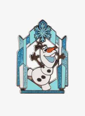 Disney Frozen Olaf Glitter Snowflake Enamel Pin - BoxLunch Exclusive
