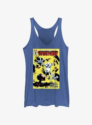 Spider-Man The Spot Thickens Girls Raw Edge Tank