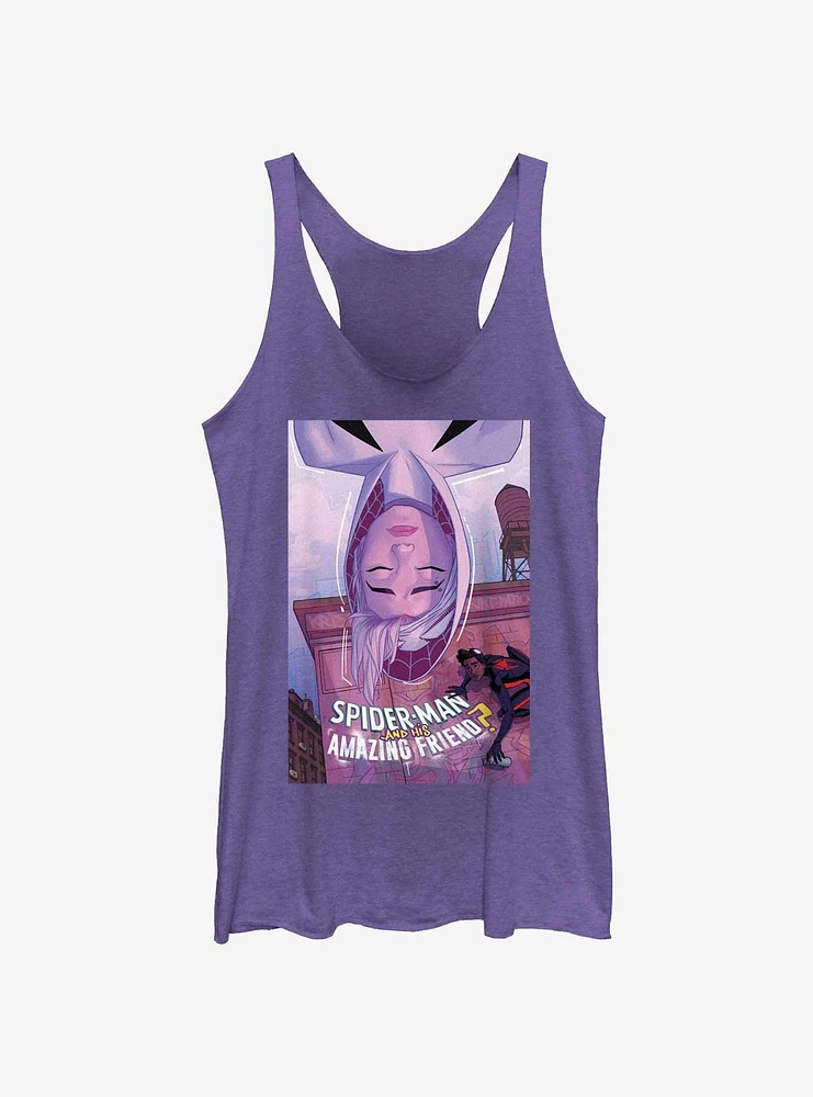 Spider-Man Spider Gwen Amazing Friend Girls Raw Edge Tank