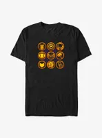 Marvel Avengers Pumpkin Hero Icons Big & Tall T-Shirt