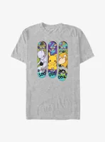 Pokemon Mewtwo Pikachu Psyduck Skateboard Deck Big & Tall T-Shirt