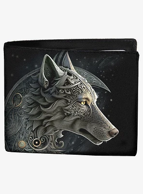 Spiral Celtic Wolf Bifold Wallet