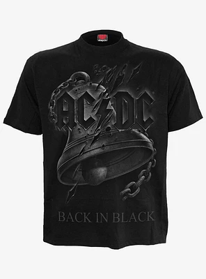 AC/DC Back Black Torn Front Print T-Shirt