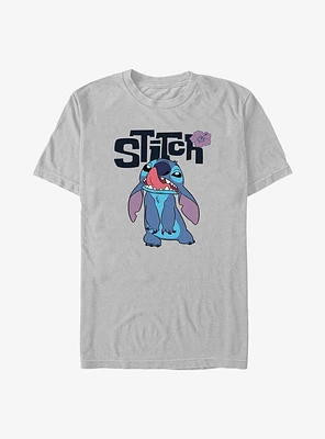 Disney Lilo & Stitch Silly Face Flowers T-Shirt