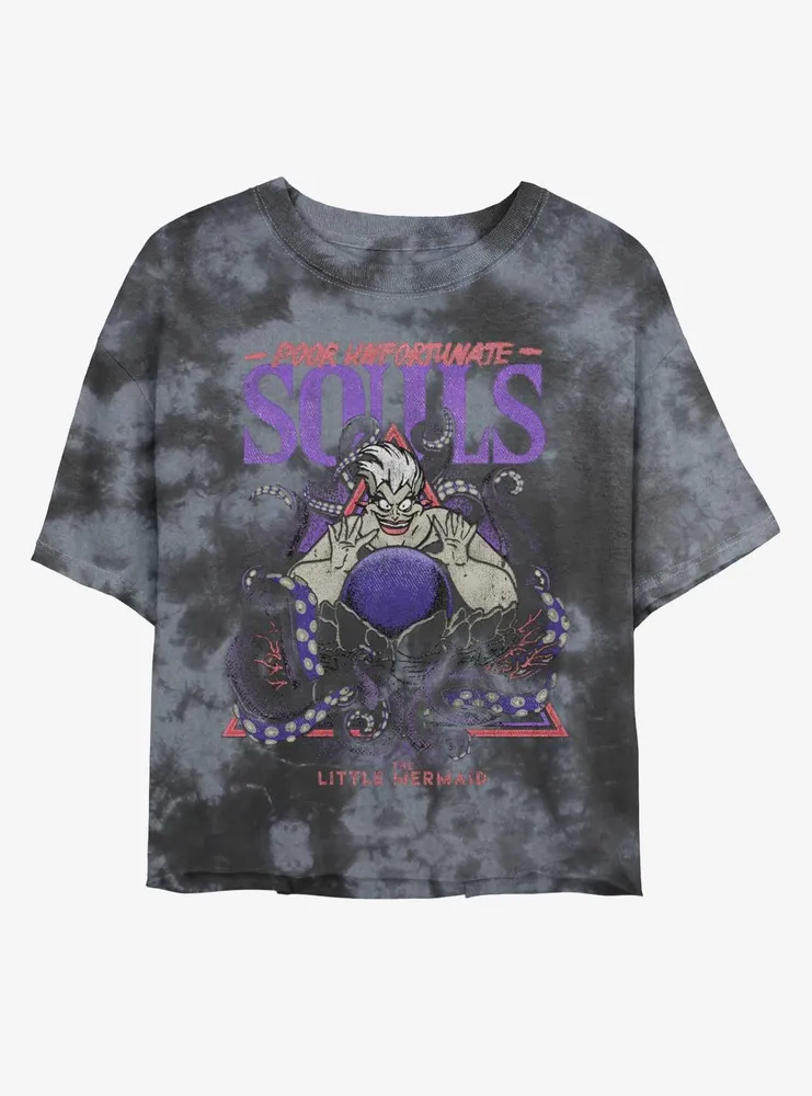 Disney The Little Mermaid Ursula Poor Unfortunate Souls Womens Tie-Dye Crop T-Shirt