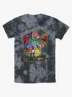 Disney Beauty And The Beast Story Stained Glass Tie-Dye T-Shirt