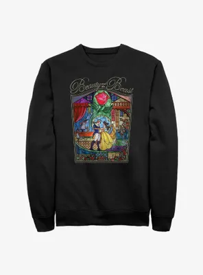 Disney Beauty And The Beast Story Stained Glass Sweatshirt