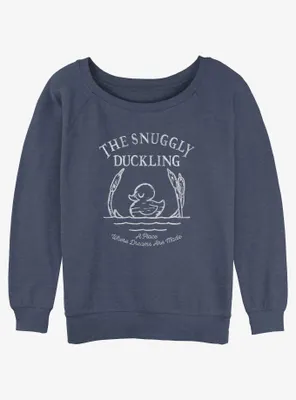 Disney Tangled Snuggly Duckling Womens Slouchy Sweatshirt