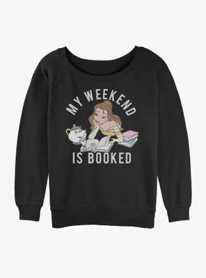 Disney Beauty And The Beast Weekend Booked Womens Slouchy Sweatshirt